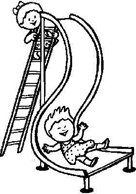 Children on slide