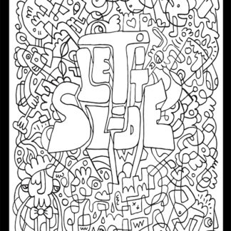 Let it slide colouring sheet â the doodle monkey
