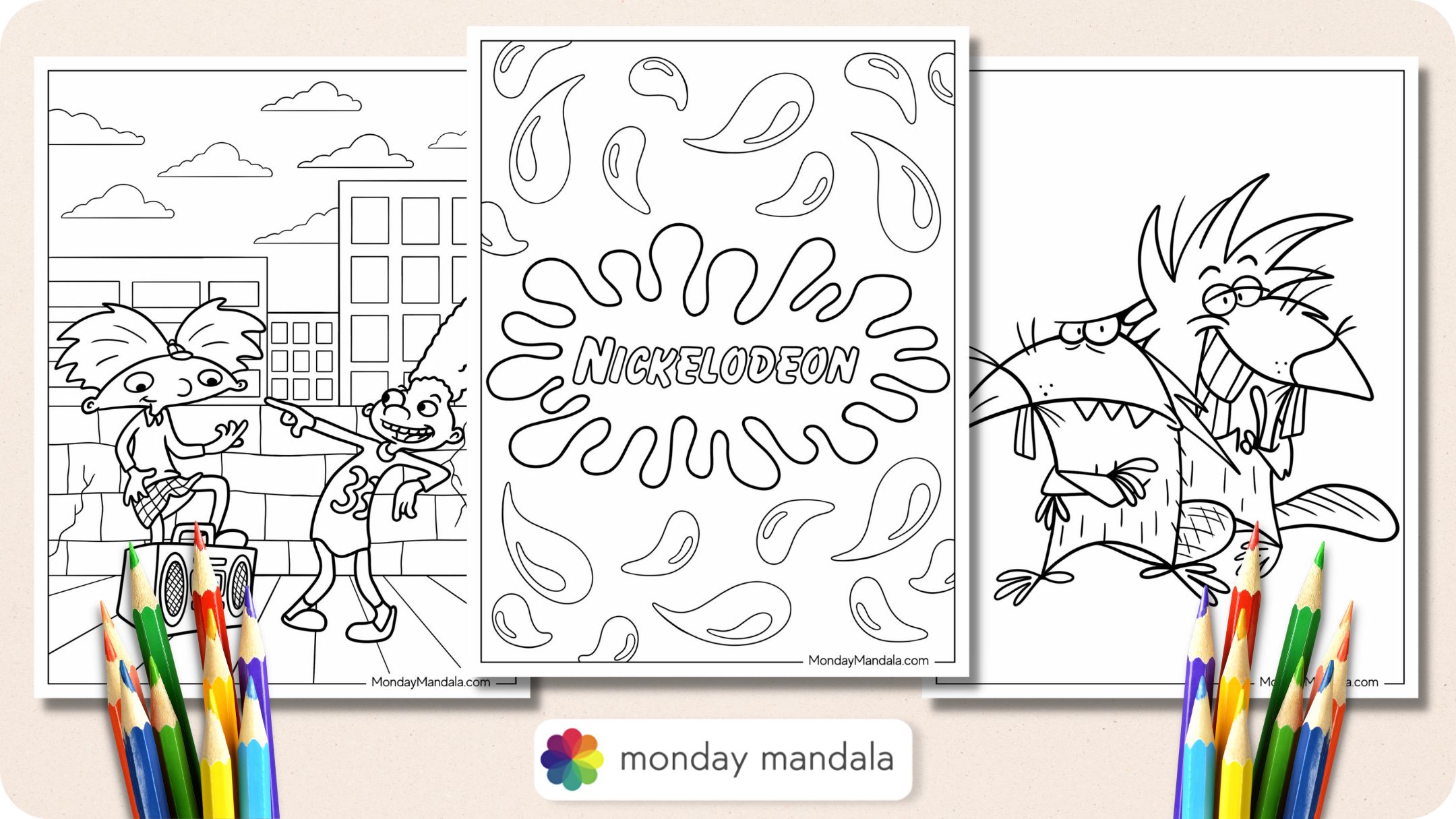 Nickelodeon coloring pages free pdf printables