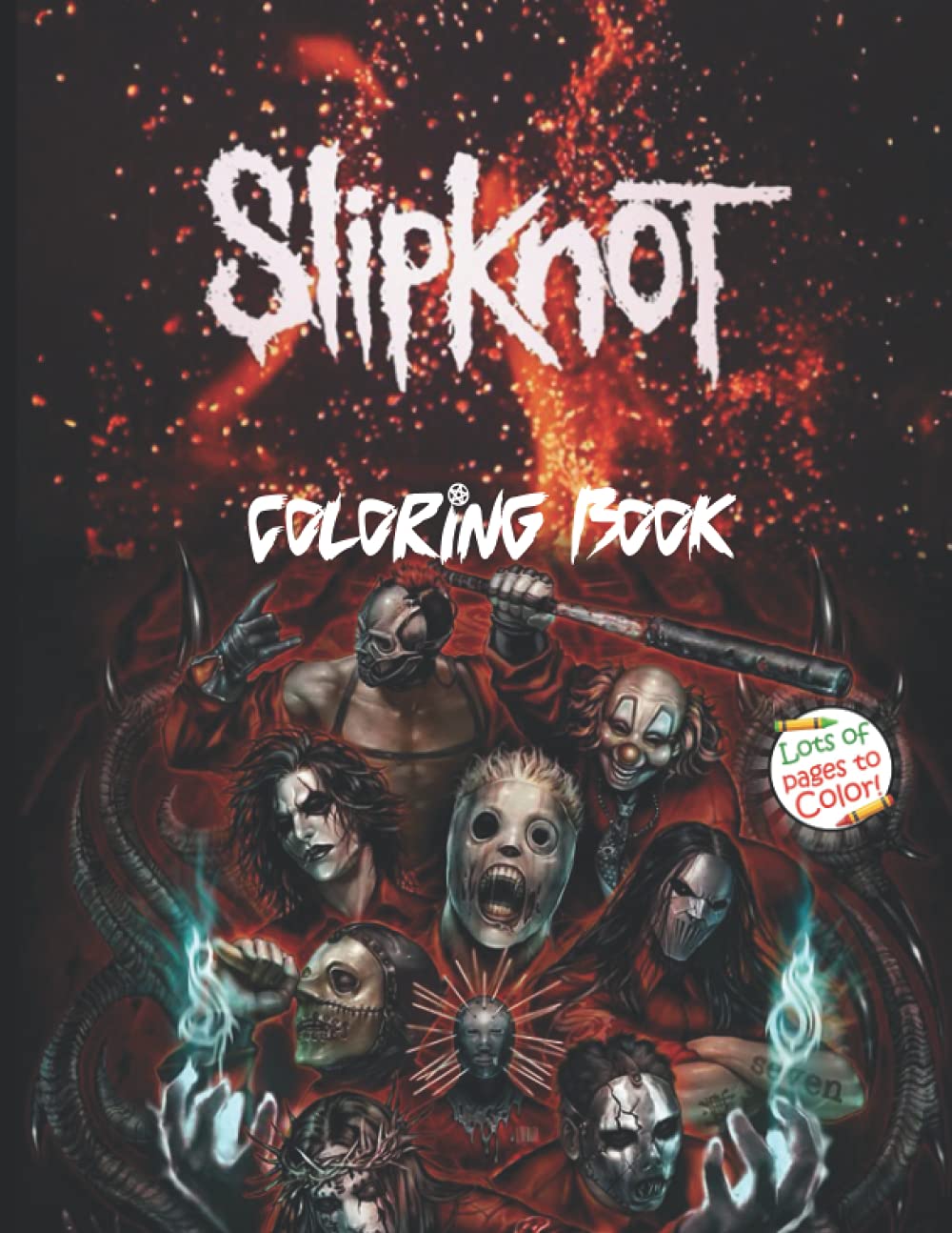 Slipknot coloring book slipknot coloring pages for adults teens great book for relaxation and stress relief by ella johnson