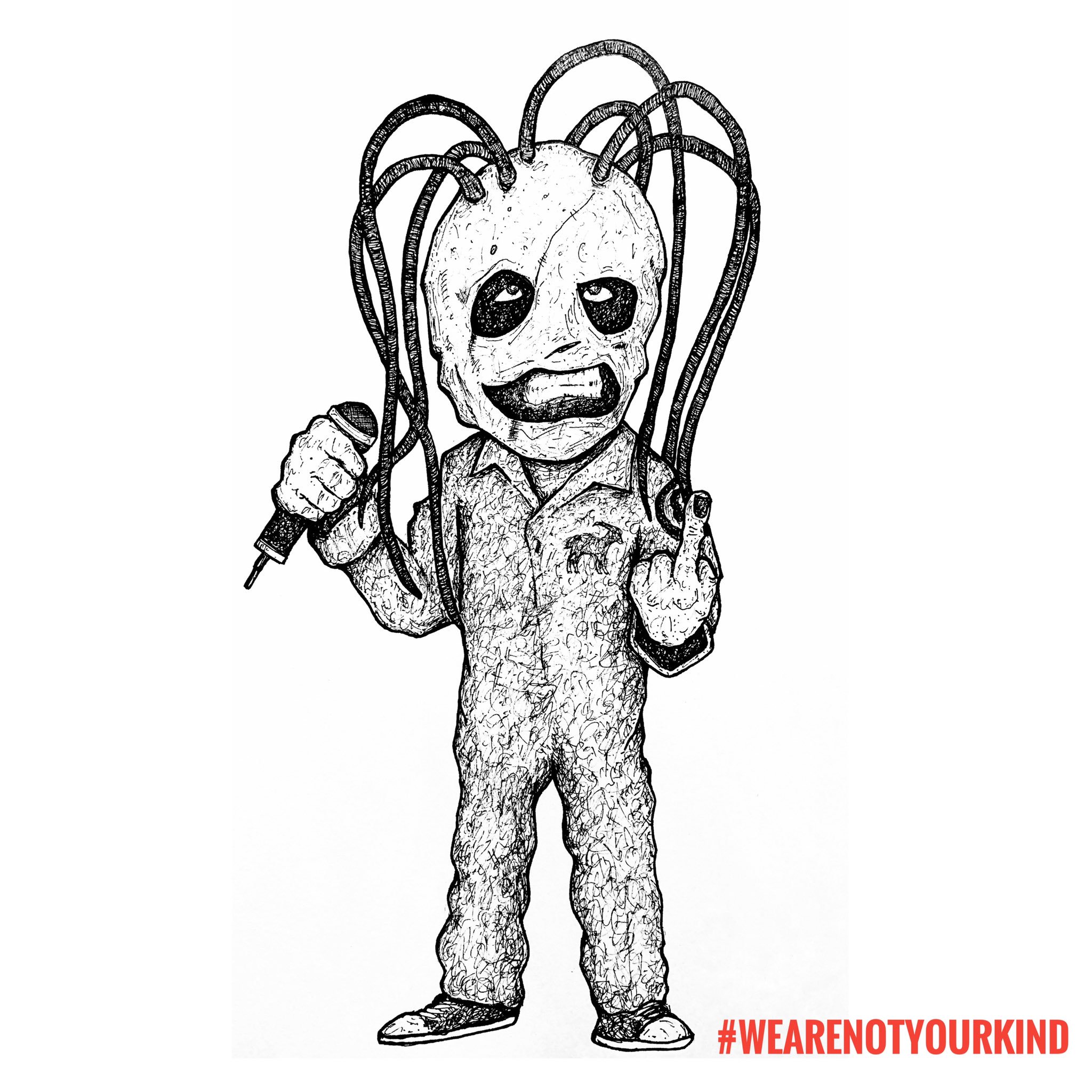 Justin e percival on x with slipknot releasing their brand new killer record wearenotyourkind i wanted to share my drawing of the one and only coreytaylor in celebration slipknot coreytaylor slipknotdrawing slipknotdrawings