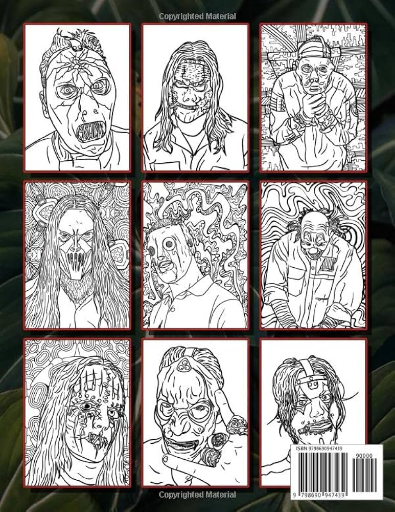 Slipknot coloring book premium unofficial slipknot coloring books for adults teenagers murray ayan books