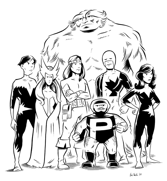 Pinup alpha flight â ben towle ics cartooning teaching