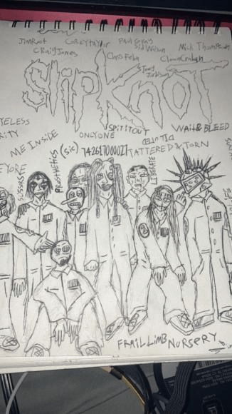 Self titled slipknot fanart i drew a few years back rslipknot