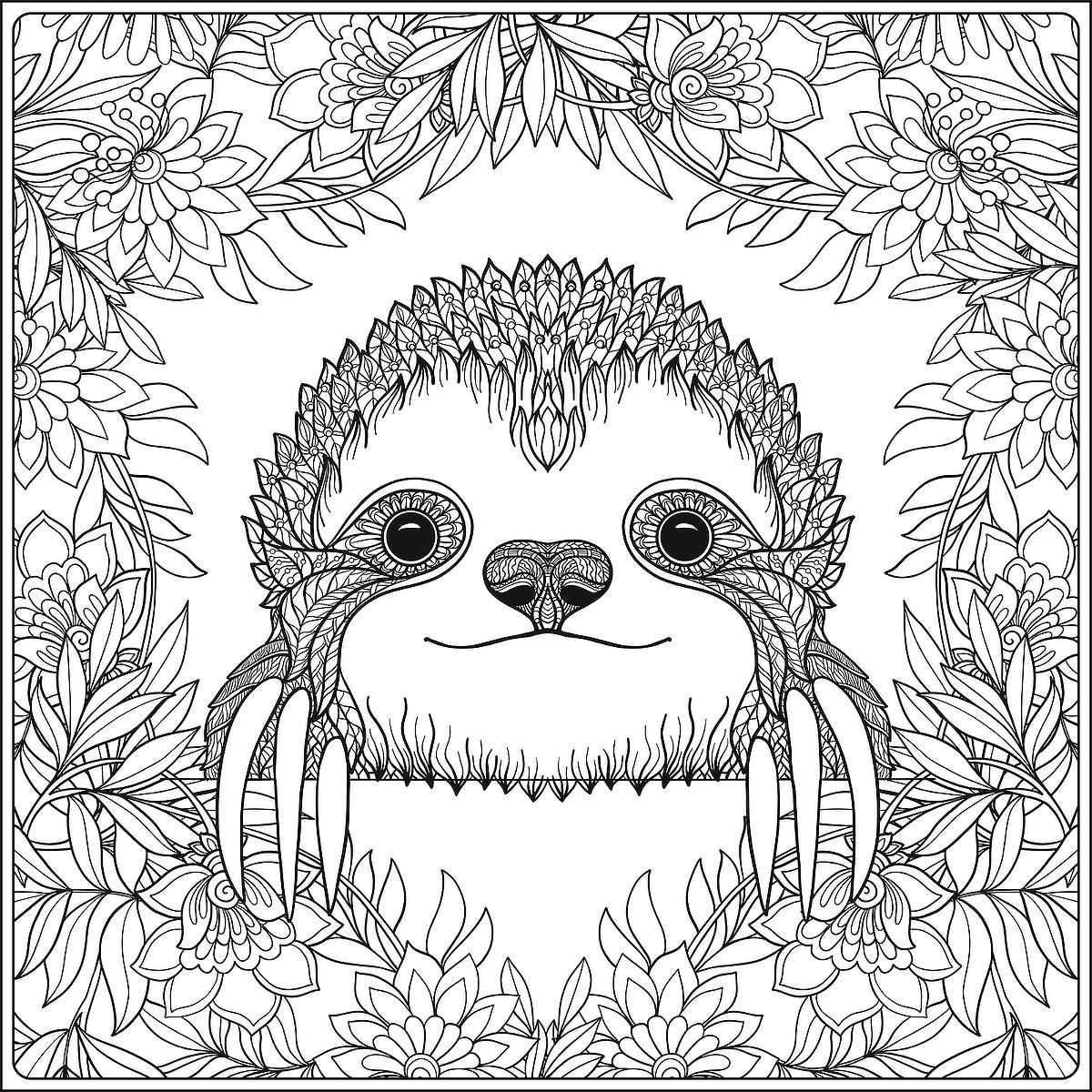 Sloth coloring pages free printable coloring pages of sloths to help you slow down relax like a sloth printables mom