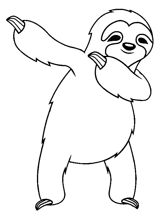 Sloth coloring pages printable for free download