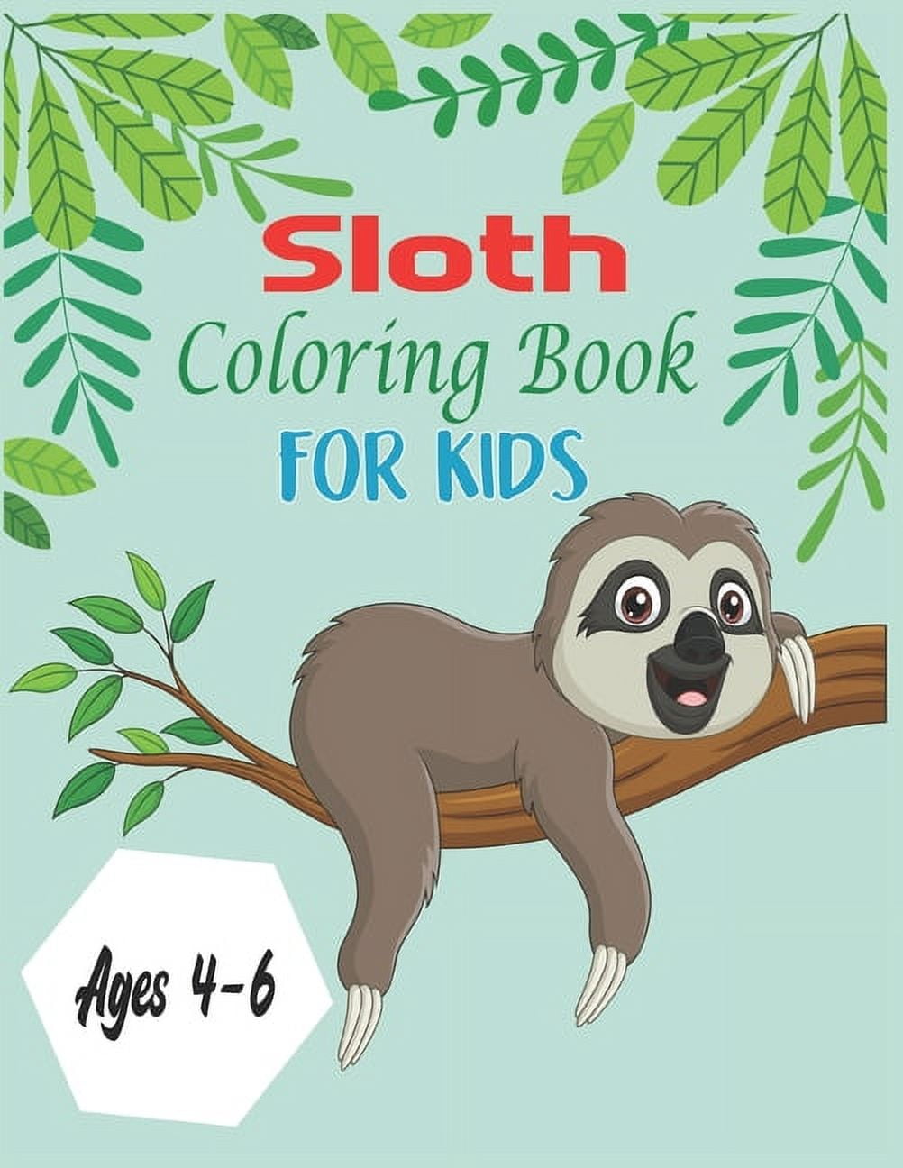 Sloth coloring book for kids ages