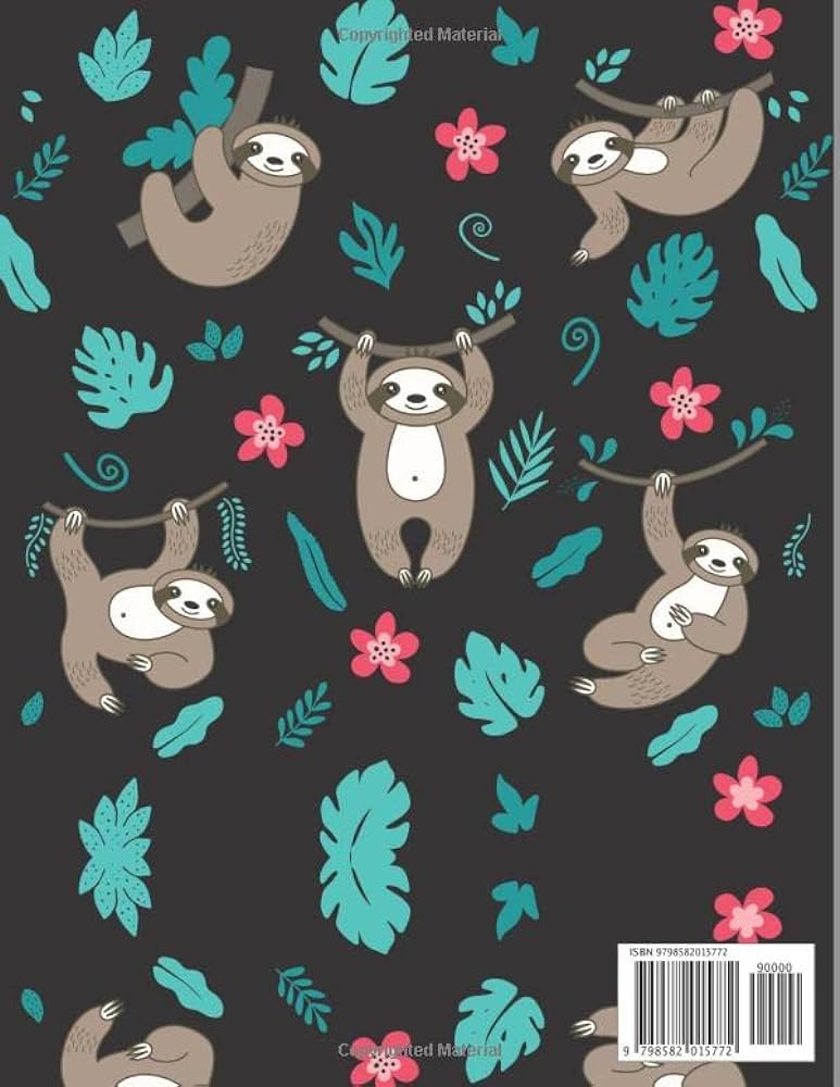Sloth and llama coloring book adorable sloth and llama coloring pages for kids ages ica creative books