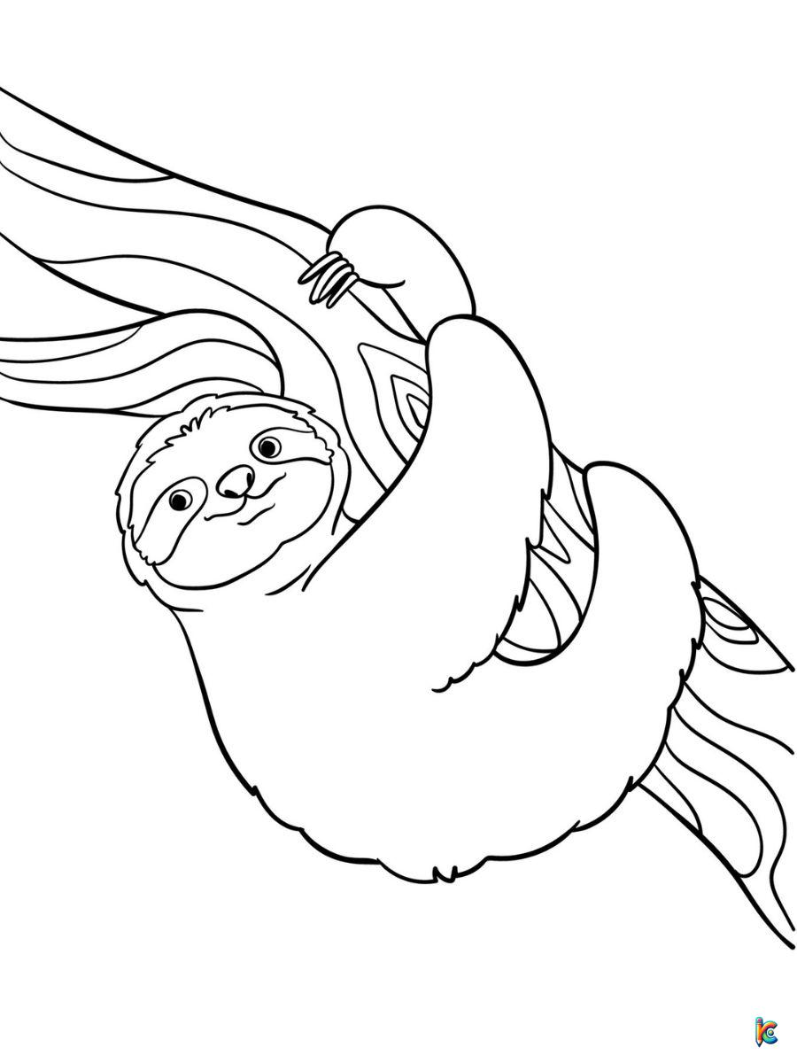 Sloth coloring pages â