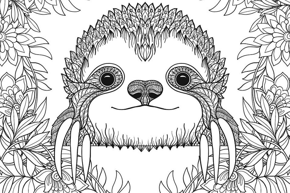Sloth coloring pages free printable coloring pages of sloths to help you slow down relax like a sloth printables mom