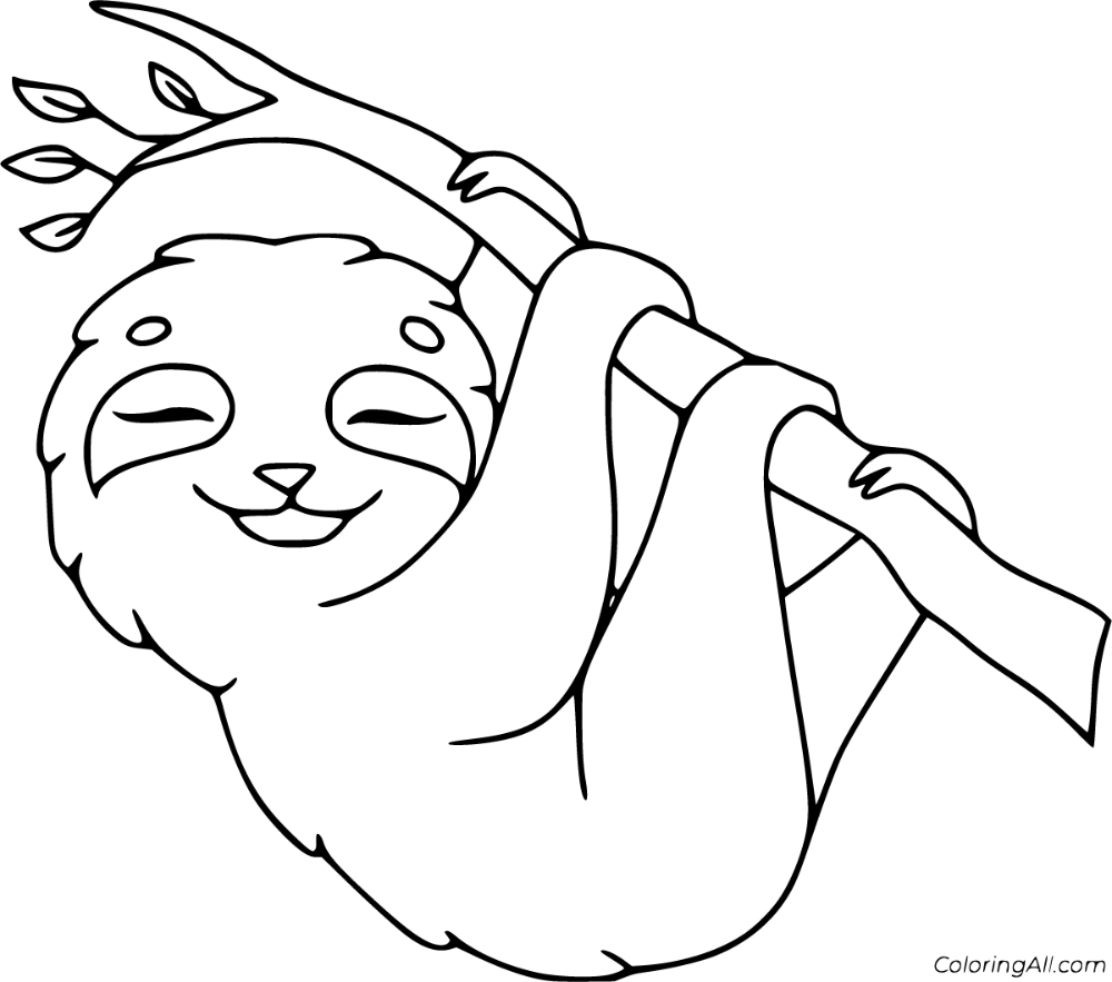 Sloth coloring pages animal coloring pages coloring pages cute coloring pages