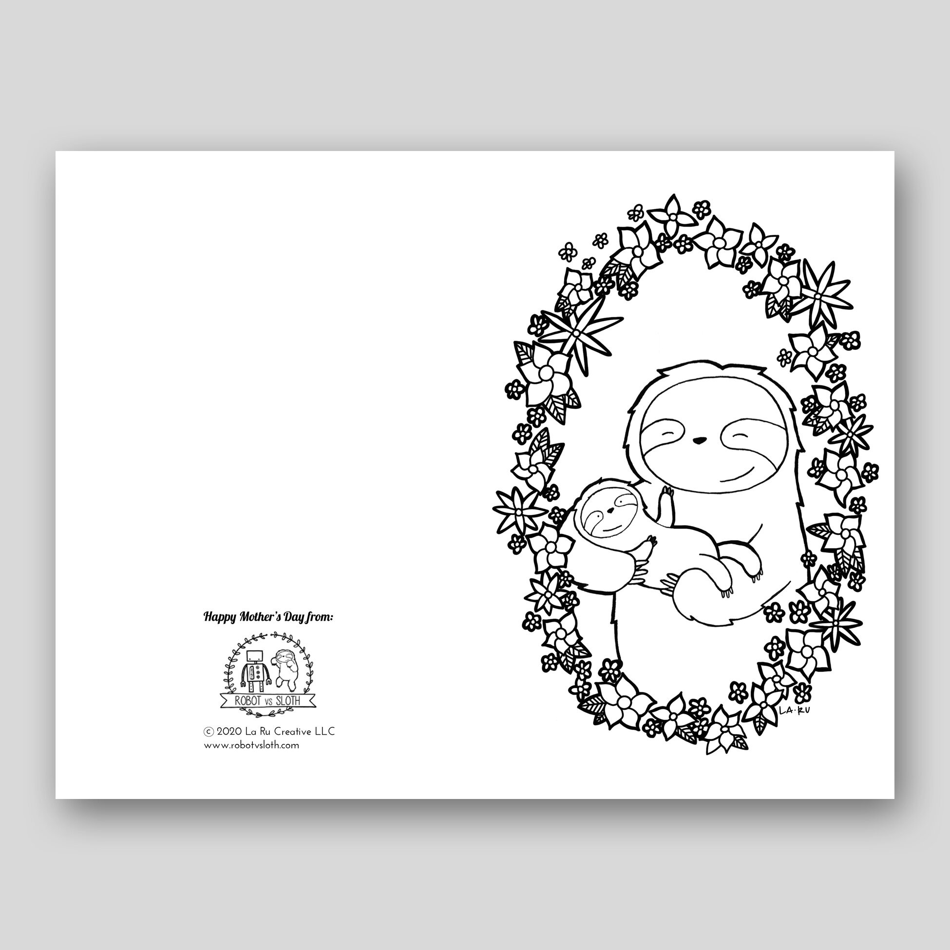 Coloringsheets â robot vs sloth