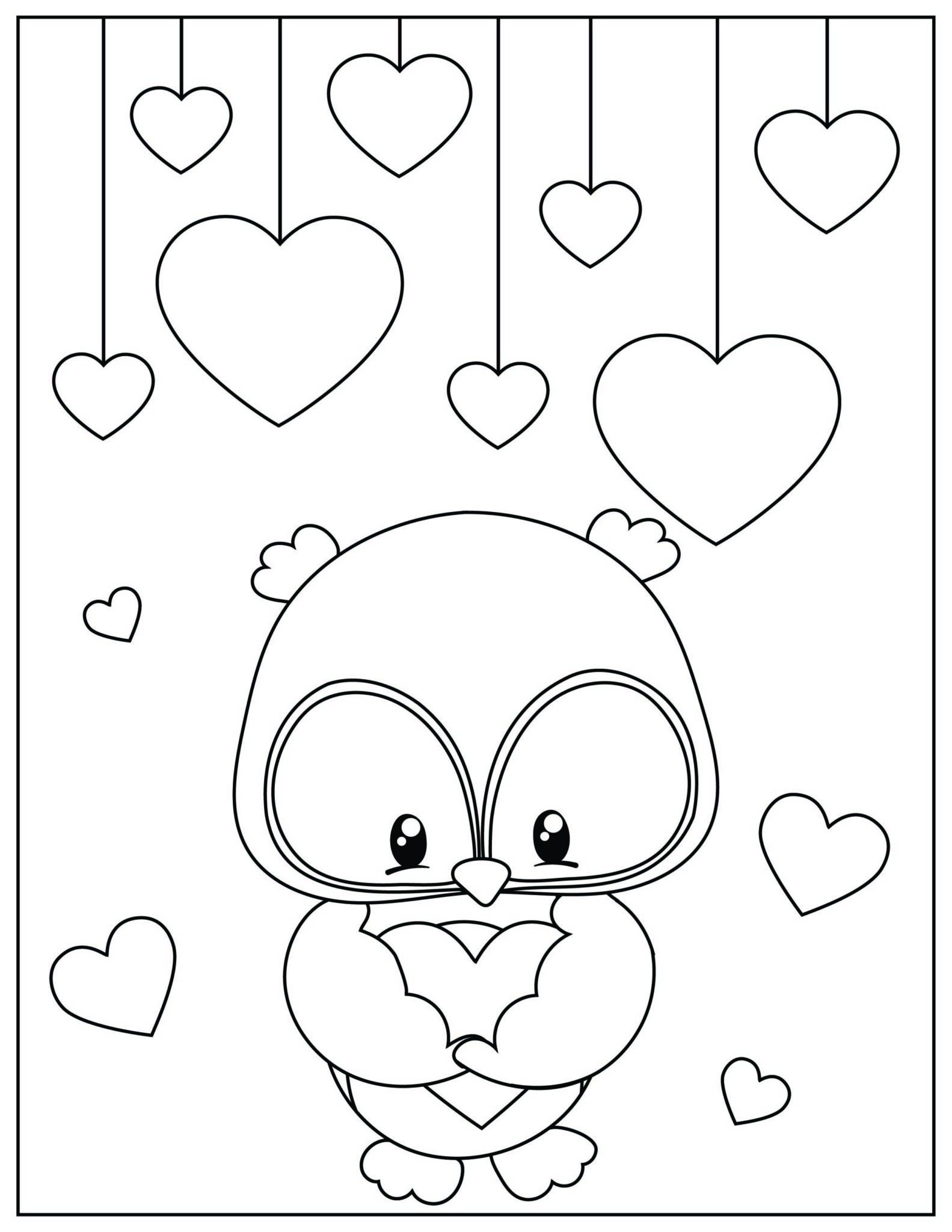 Cute valentines coloring pages