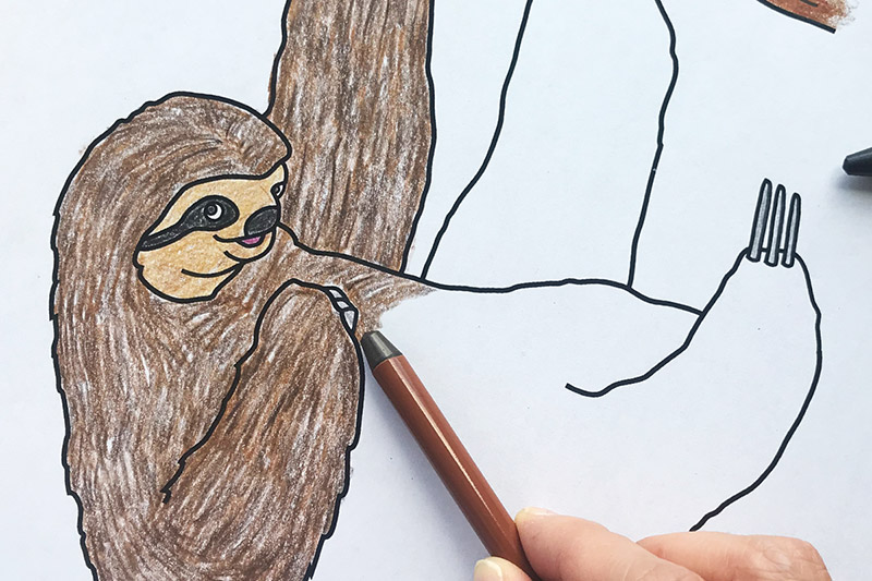 Sloth free printable templates coloring pages