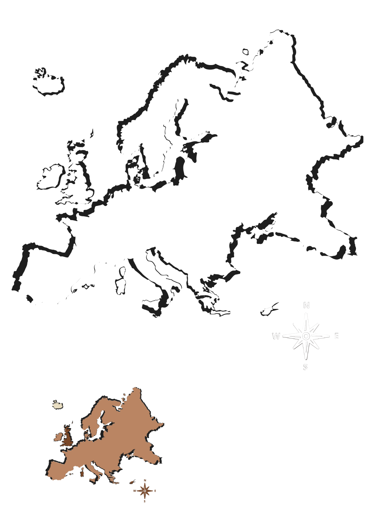 Free europe map vector s examples