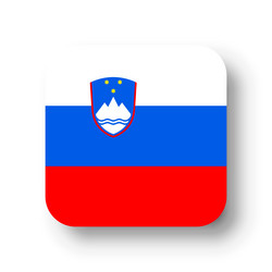 Slovenia flag round vector images over