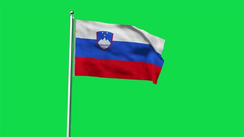 Slovenia map flag stock video footage