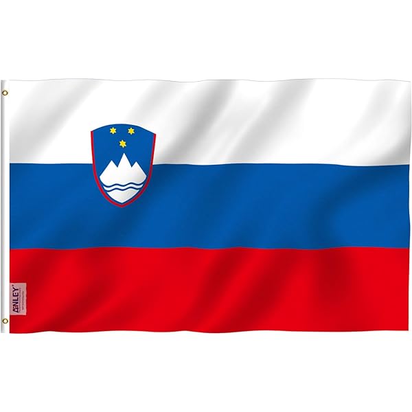 Dmse slovenia slovenia national white blue red flag x ft foot polyester d flag uv resistant x foot patio lawn garden