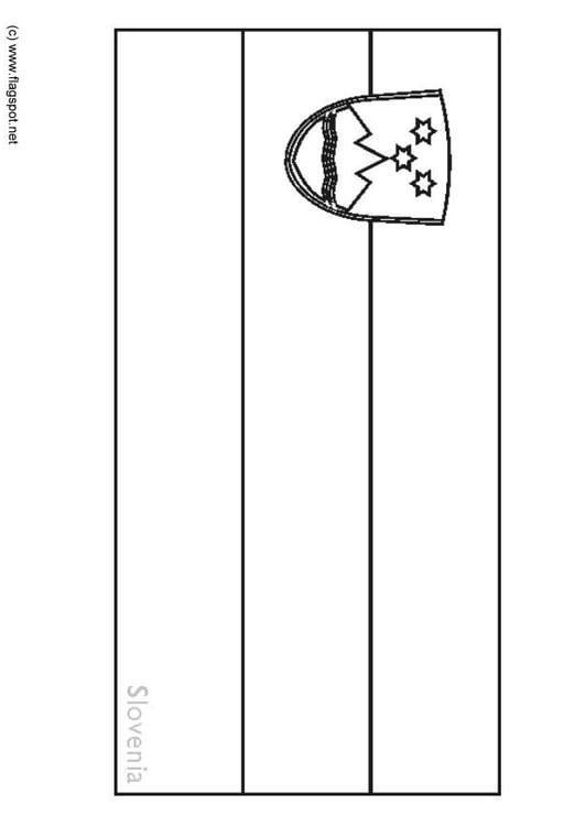 Coloring page flag slovenia