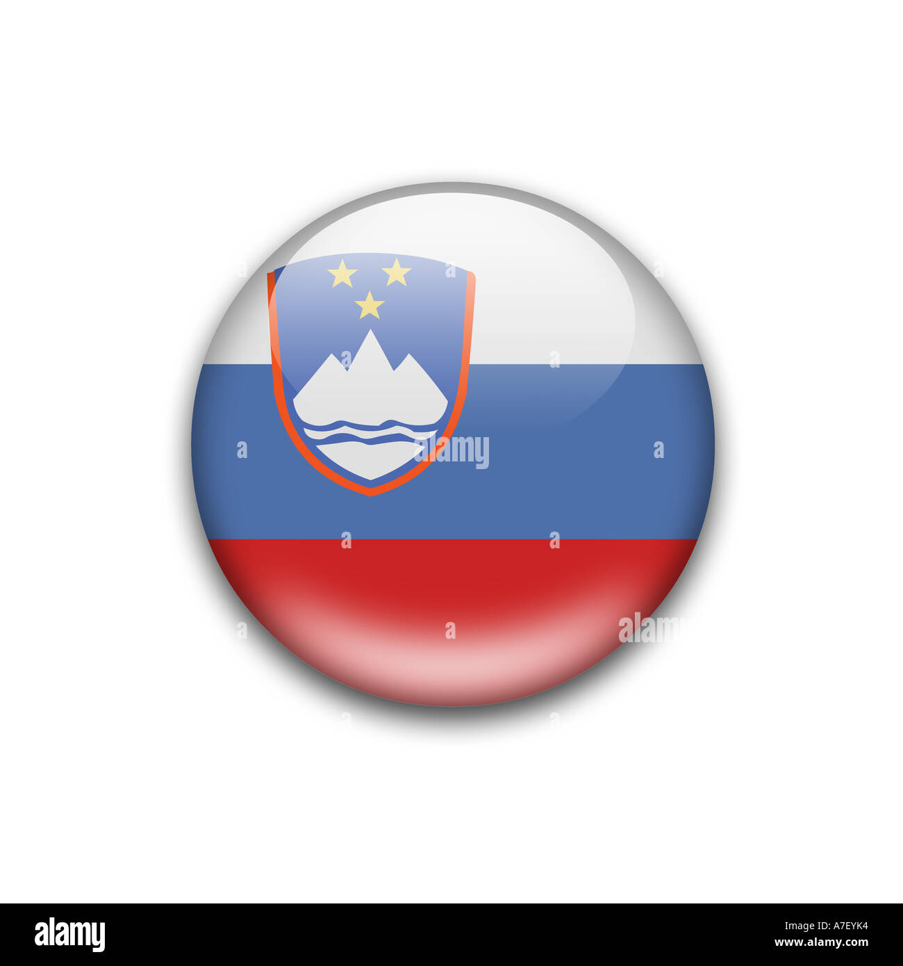 Slovenia flag cut out stock images pictures