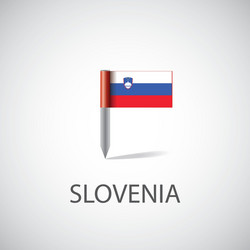 Slovenia flag vector images over