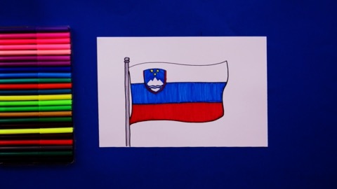 How to draw the flag of slovenia