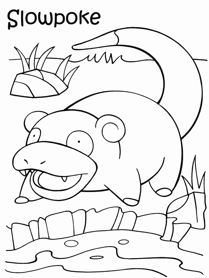 Slowpoke coloring page