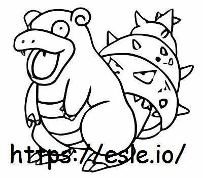Slowbro coloring page