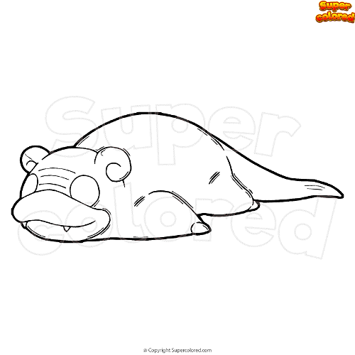 Coloring page pokemon slowpoke galar