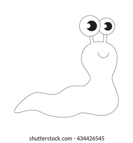 Slug be colored coloring book educate stock vector royalty free
