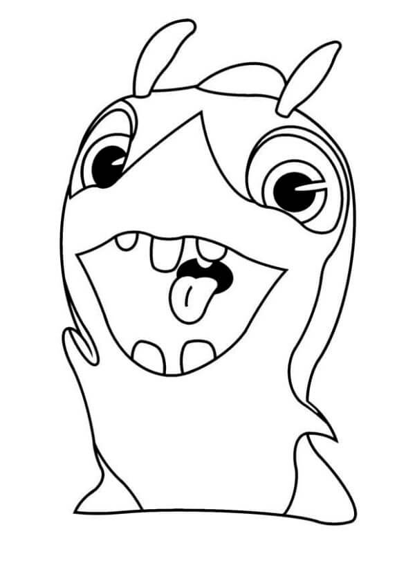 Feed slug with tasty treats coloring page