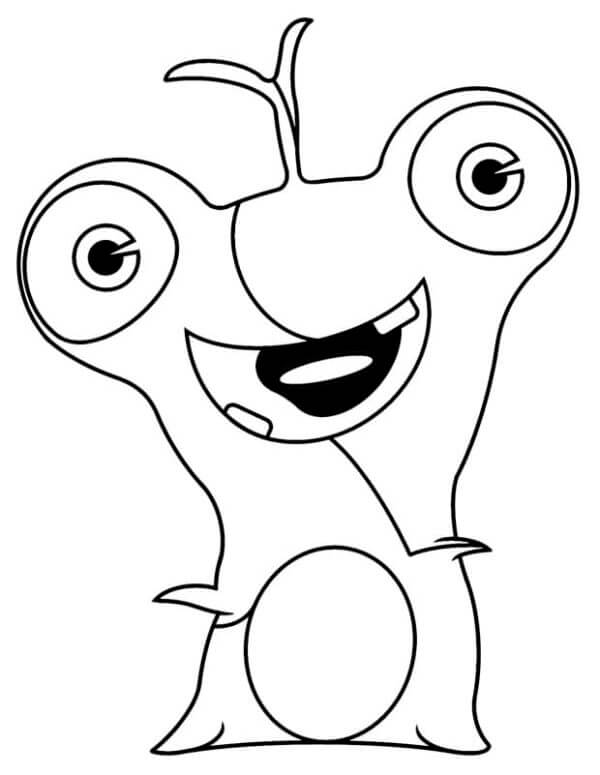 Merry slug will delight you with its flight coloring page