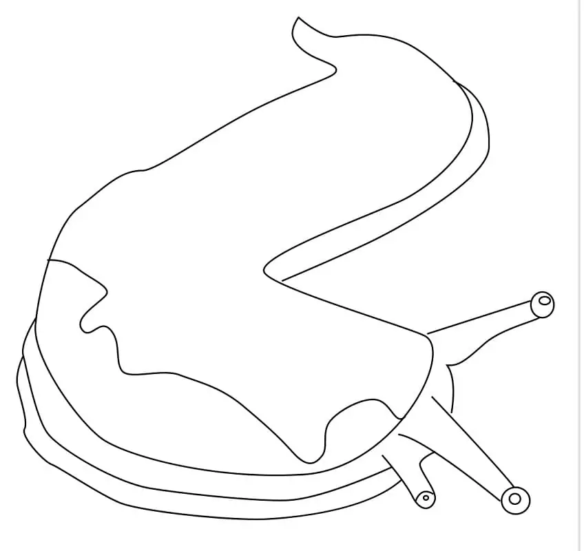 Easy slug coloring page