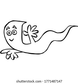 Slug be colored coloring book educate stock vector royalty free