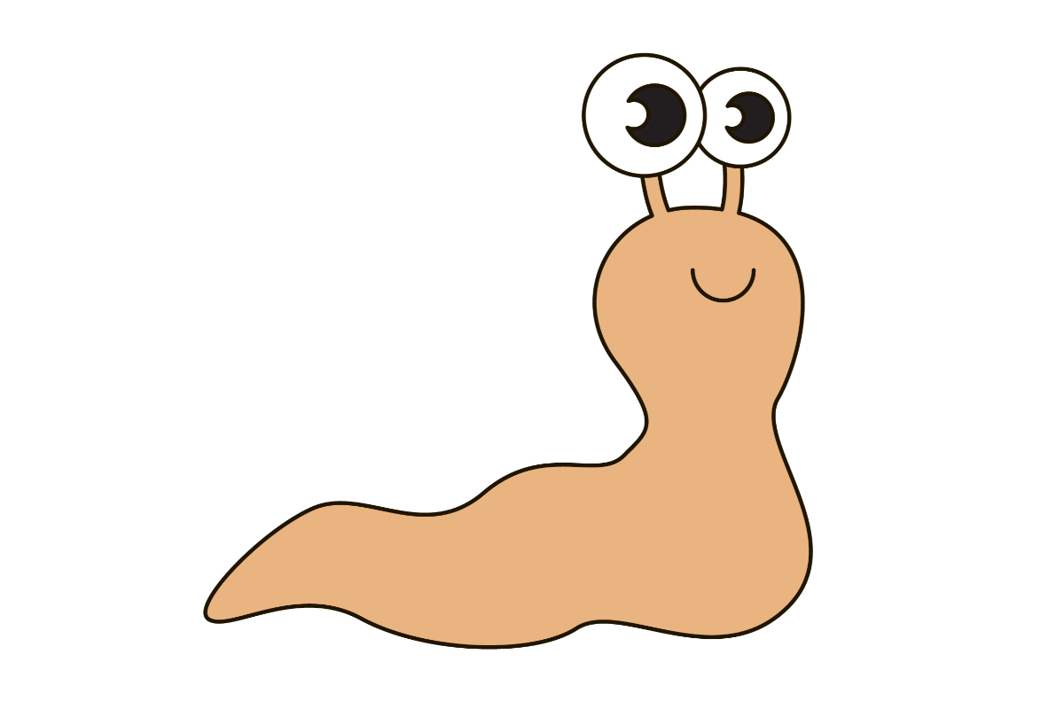 How to draw a slug in easy steps