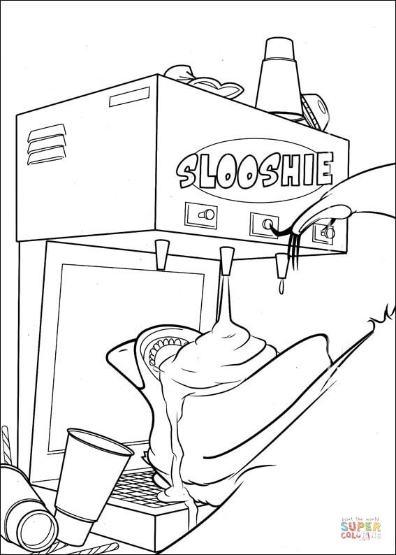 Boog eats slushie coloring page free printable coloring pages
