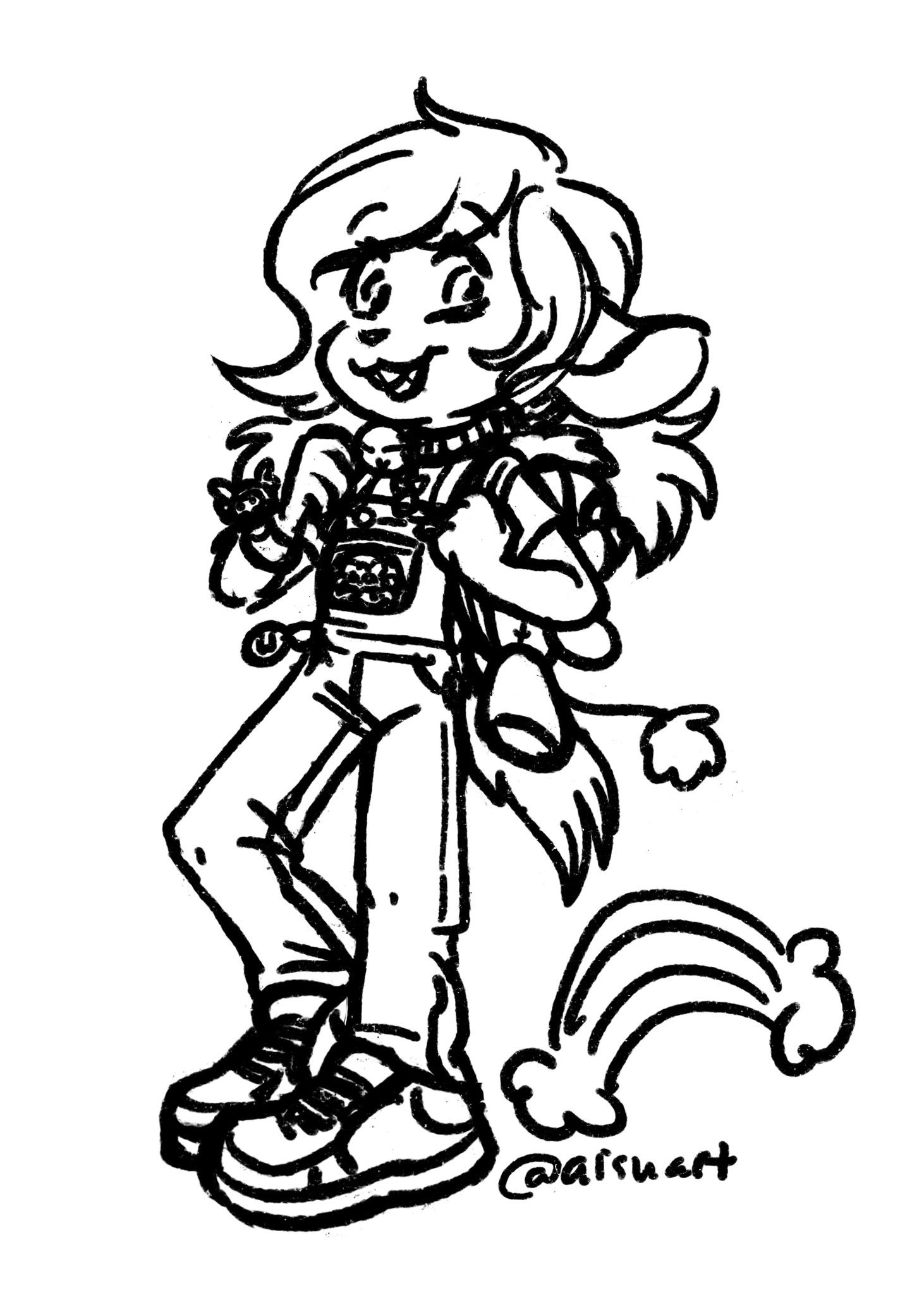 Aisu art fc ane ð on x inktober day kidcore ð arguably all of my outfits are kidcore but this is one of my favorite binations to wear at cons
