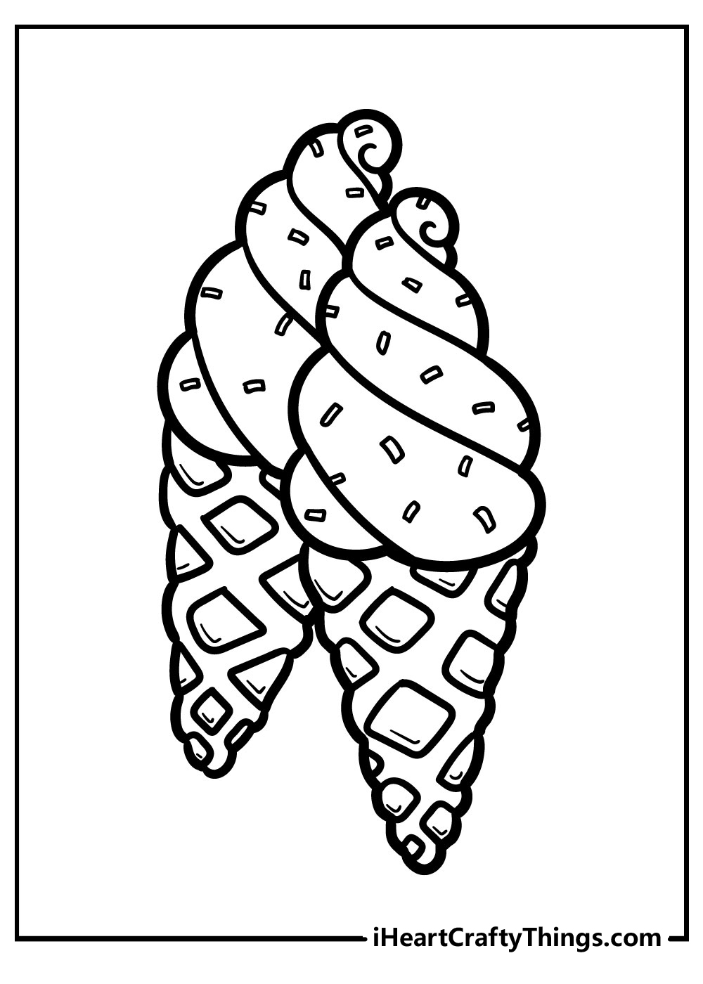 Ice cream coloring pages free printables