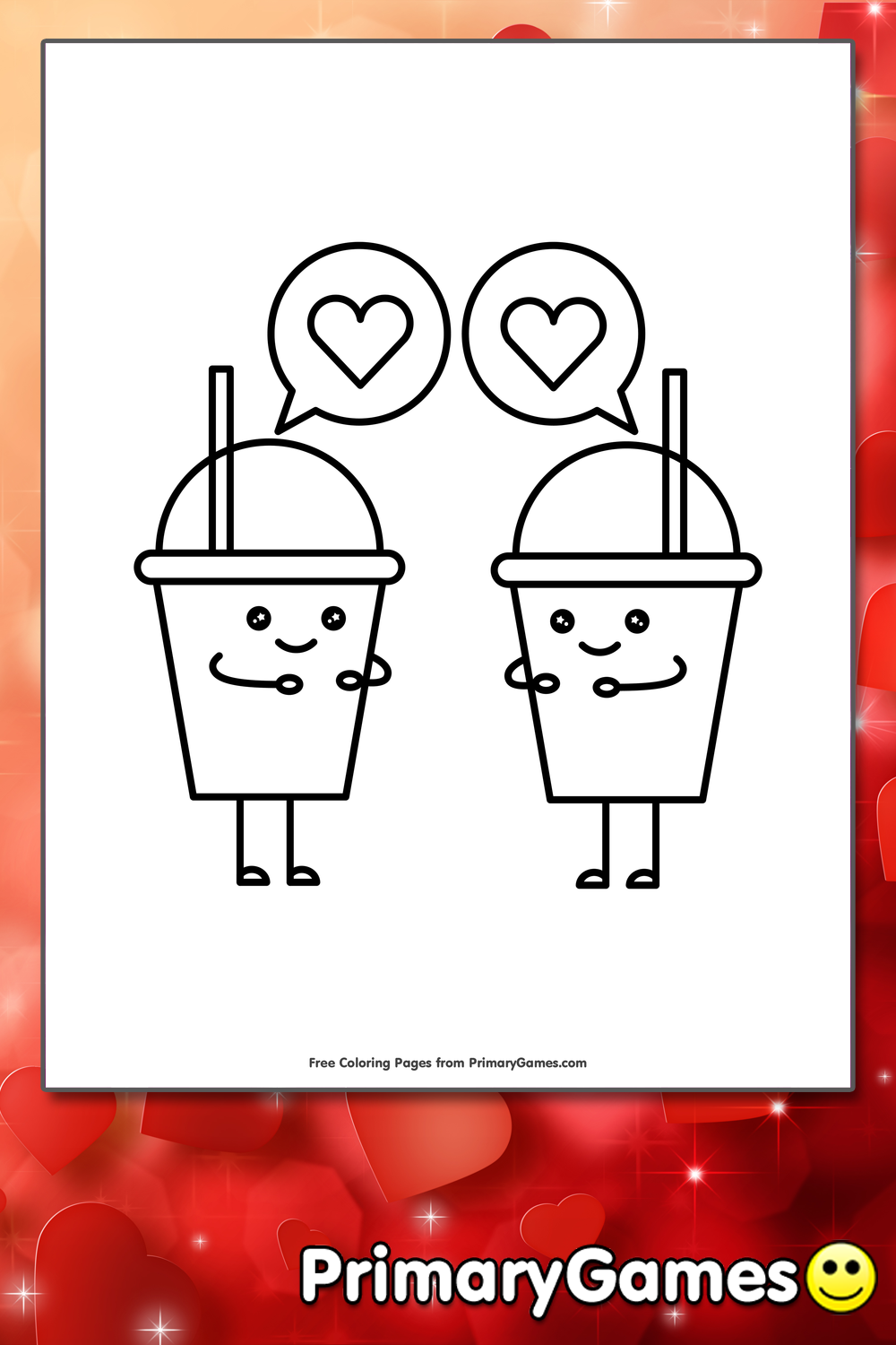 Slushie love coloring page â free printable pdf from