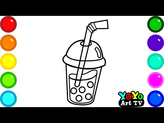 Drawing a soft drink coloring and drawing for kids