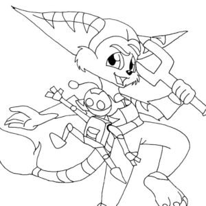 Ratchet and clank coloring pages printable for free download