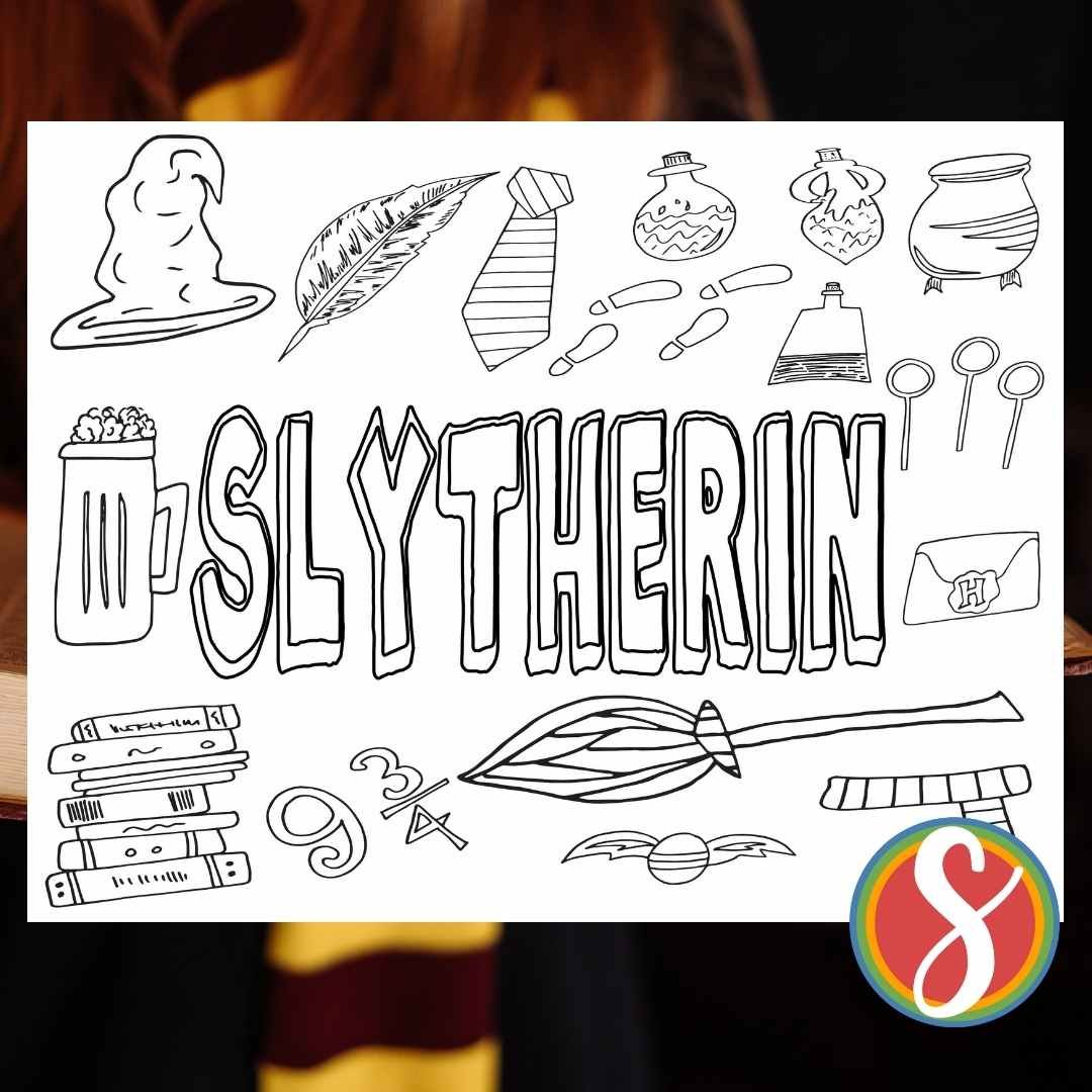 Free slytherin pages from hogwarts â stevie doodles