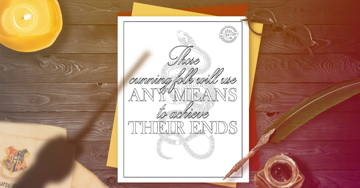 The best harry potter slytherin coloring pages for kids