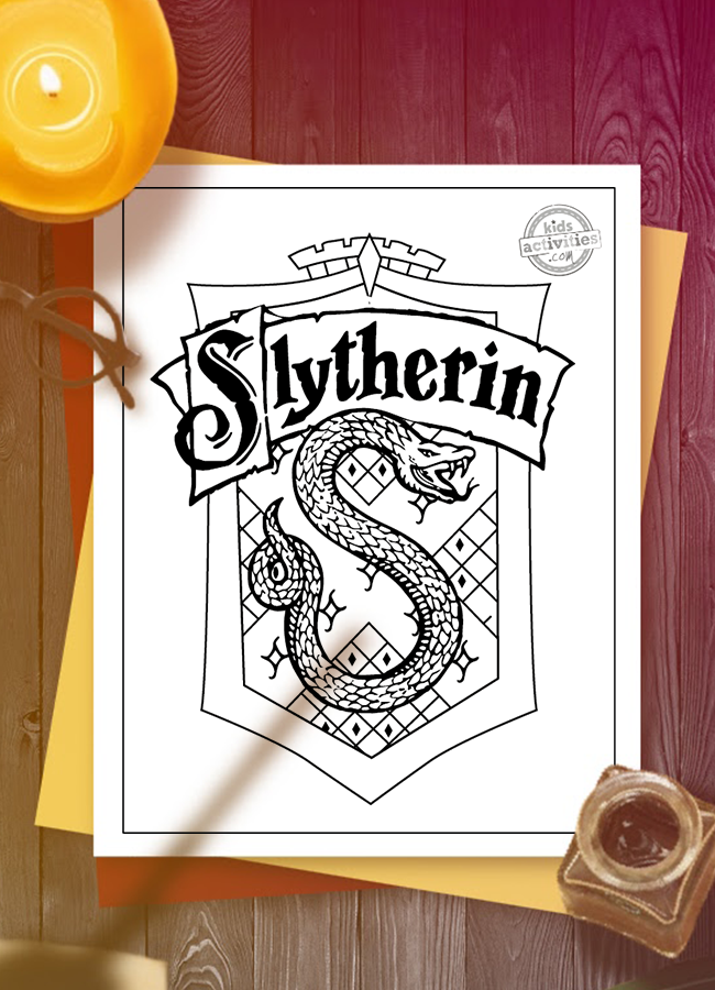 The best harry potter slytherin coloring pages for kids