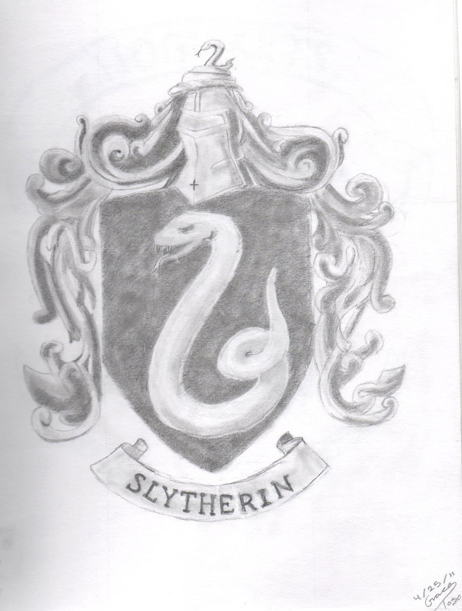Slytherin crest by antisparklevampire on