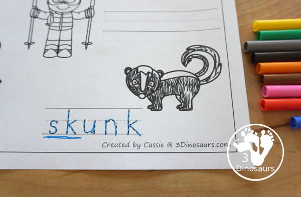 Free blends coloring pages sk sl sm sn dinosaurs