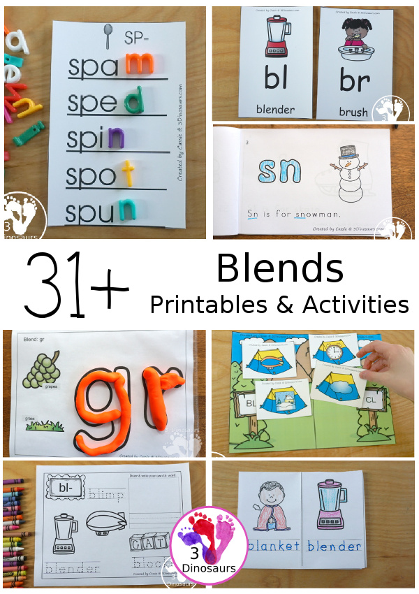 Free blends coloring pages sp st sw tr dinosaurs
