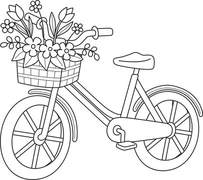 Bicycle coloring page images â browse photos vectors and video