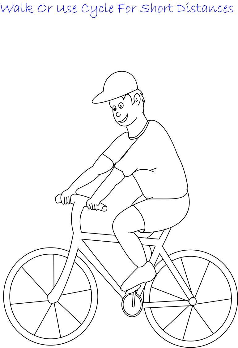 Use cycle printable coloring page for kids