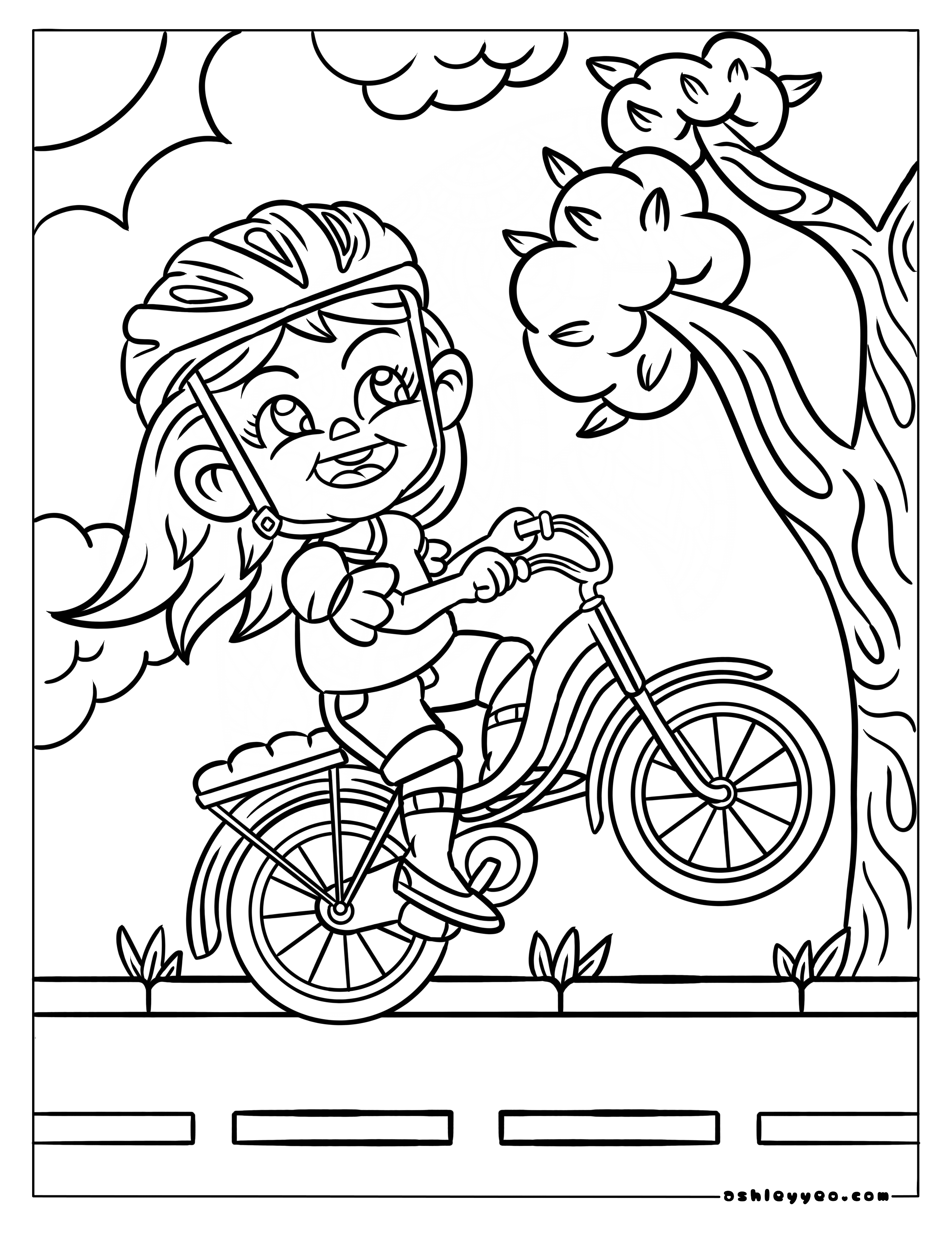 Free bike coloring pages for kids